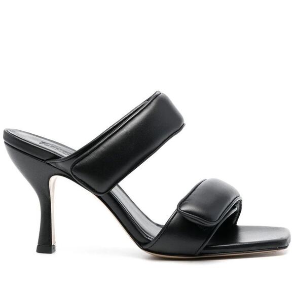 Gia Borghini X Pernille Teisbaek Perni Heel Sandals Square Toe Leather Velcro 36 - Picture 2 of 13